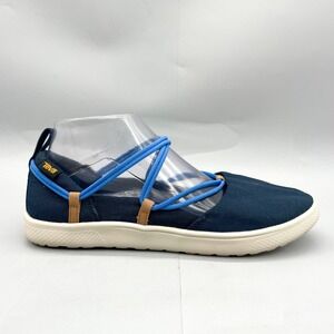 Teva Womens 9 Voya Infinity Mary Jane Shoes Navy Blue Slip On Ballet Flat Loafer